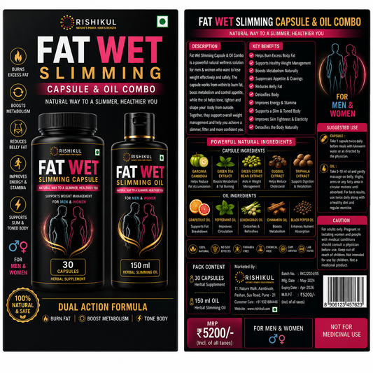 Fat Wet Slimming Oil & Capsule Combo
